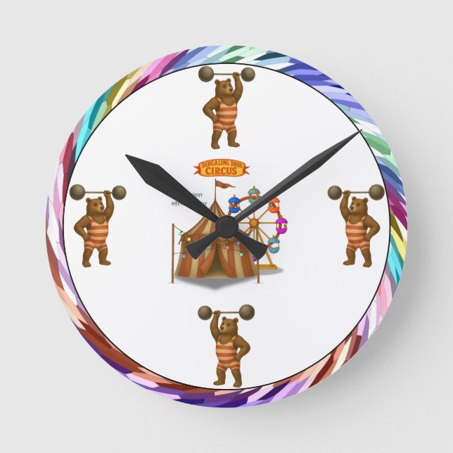Reloj Redondo Mediano Brandon, circus strong-bear (Anverso)