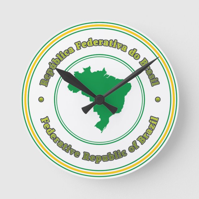 Reloj Redondo Mediano Brasil (Anverso)