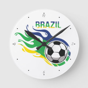 Reloj Redondo Mediano Brasil y el fútbol