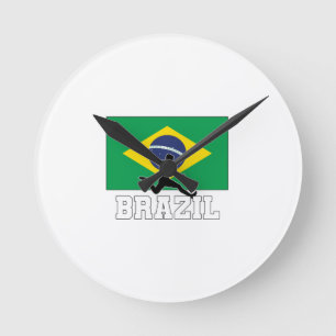 Reloj Redondo Mediano Brazil Football Soccer National Team