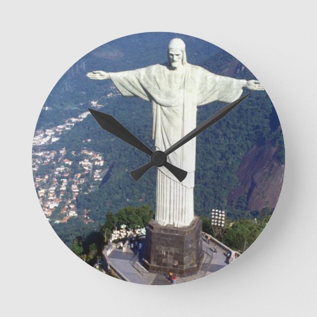 Reloj Redondo Mediano Brazil Rio De Janeiro Jesus (new) (St.K) (Anverso)