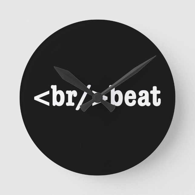 Reloj Redondo Mediano breakbeat HTML Code (Anverso)