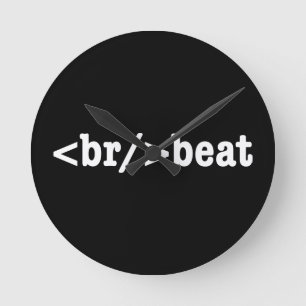 Reloj Redondo Mediano breakbeat HTML Code