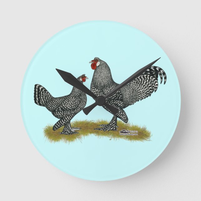 Reloj Redondo Mediano Breda Chickens Cuckoo (Anverso)