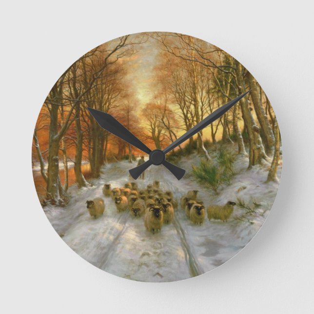 Reloj Redondo Mediano Brillante con toques de horas nocturnas (Anverso)