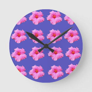 Reloj Redondo Mediano Brisa de verano de Hibiscus,_