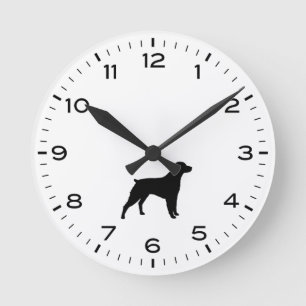 Reloj Redondo Mediano Brittany Spaniel Dog Silhouette