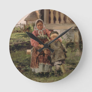 Reloj Redondo Mediano Brother and Sister, 1880