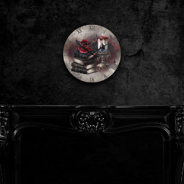 Reloj Redondo Mediano Brujería | Tomos de libro de hélice y velas de crá