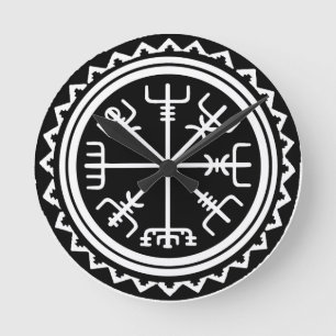 Reloj Redondo Mediano Brújula náutica Viking Vegvisir