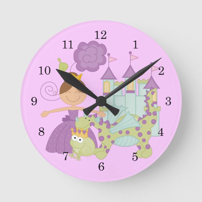 Reloj Redondo Mediano Brunette Princess (Anverso)