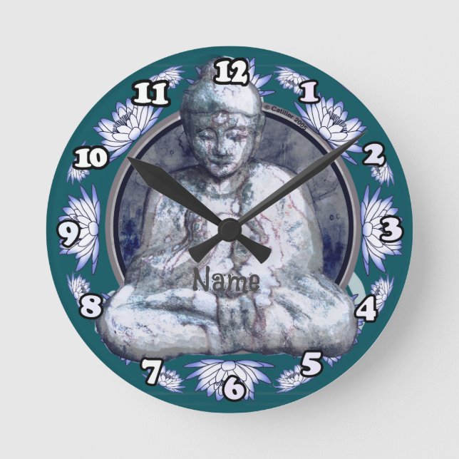 Reloj Redondo Mediano Buda Respira (Anverso)