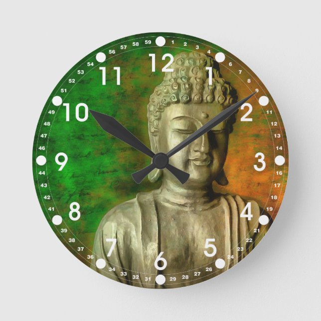 Reloj Redondo Mediano Buddha Mind (Anverso)