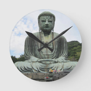 Reloj Redondo Mediano Budismo estatua de Buda