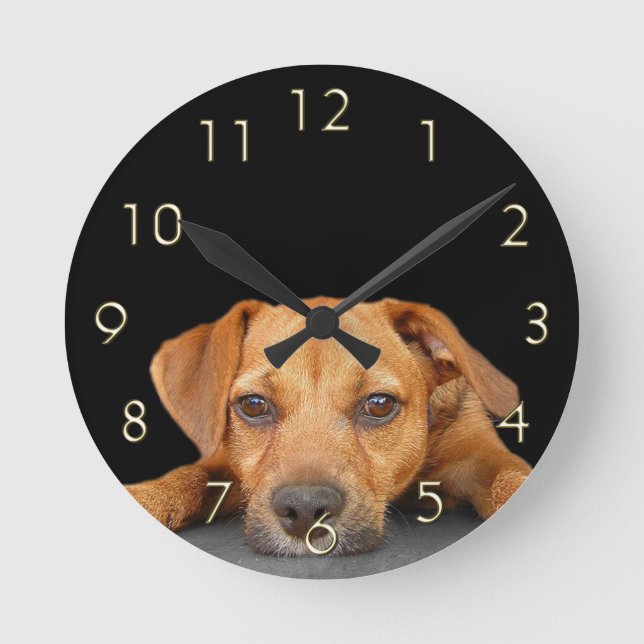 Reloj Redondo Mediano Buen perro (Anverso)