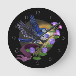 Reloj Redondo Mediano Buenos días Glory Bluejay