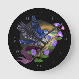 Reloj Redondo Mediano Buenos días Glory Bluejay