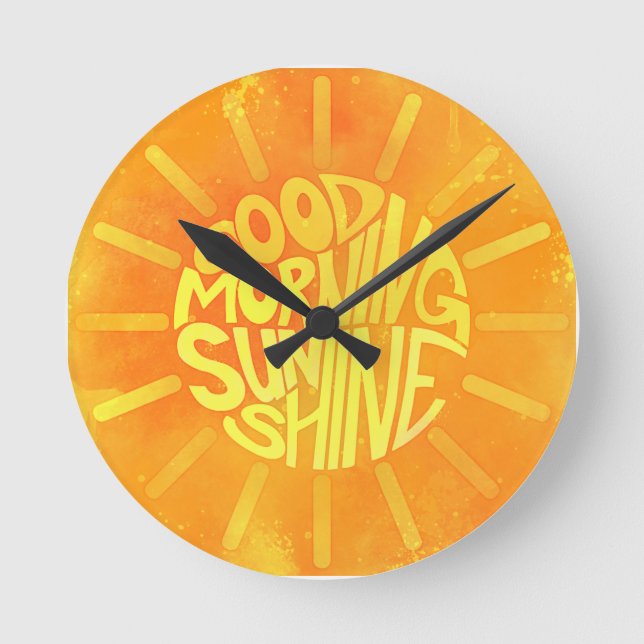 Reloj Redondo Mediano Buenos Días, Sunshine! (Anverso)