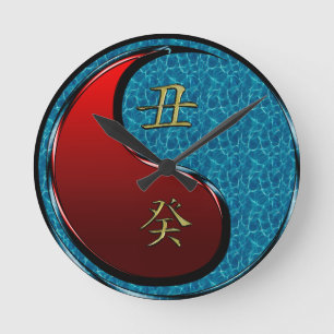Reloj Redondo Mediano Buey de Agua
