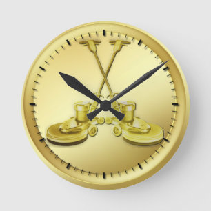 Reloj Redondo Mediano Búferes cruzados