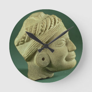 Reloj Redondo Mediano Buffed sandstone turbaned head, Sarnath, 3rd centu