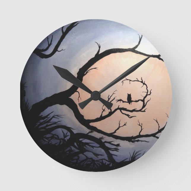 Reloj Redondo Mediano Búho (Anverso)