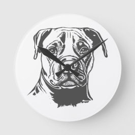 Reloj Redondo Mediano Bull Terrier de Staffordshire