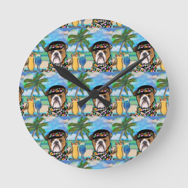 Reloj Redondo Mediano Bulldog (Anverso)