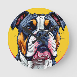 Reloj Redondo Mediano Bulldog australiano perro