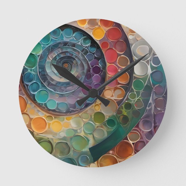 Reloj Redondo Mediano bunt und modern, Dekokissen (Anverso)