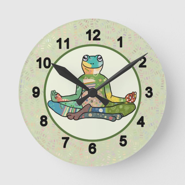 Reloj Redondo Mediano Bunter Frosch  Runde Wanduhr (Anverso)
