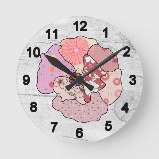 Reloj Redondo Mediano Bunter Mohn (Anverso)