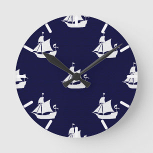 Reloj Redondo Mediano Buque Posh Nautical