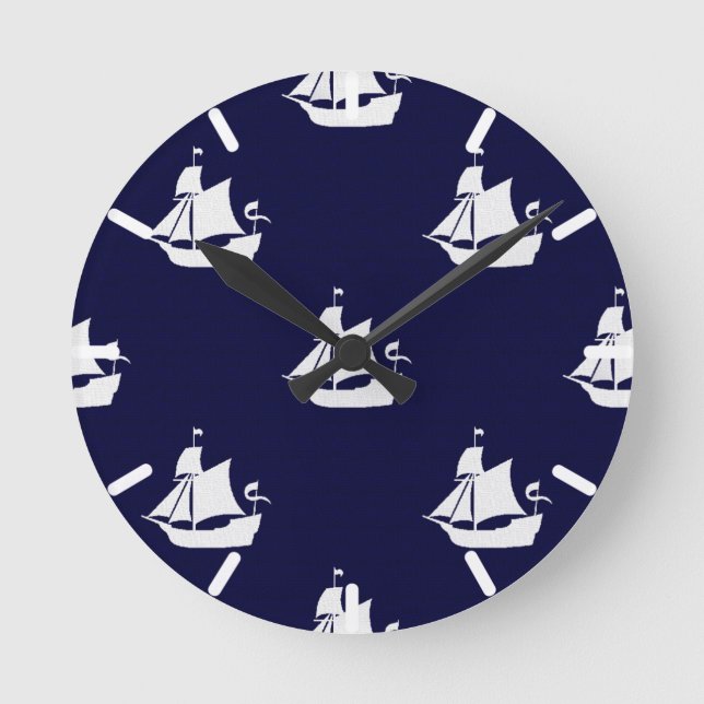 Reloj Redondo Mediano Buque Posh Nautical (Anverso)