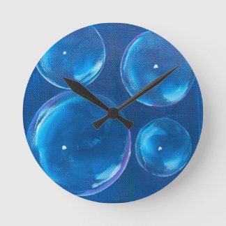 Reloj Redondo Mediano Burbujas Giratorias