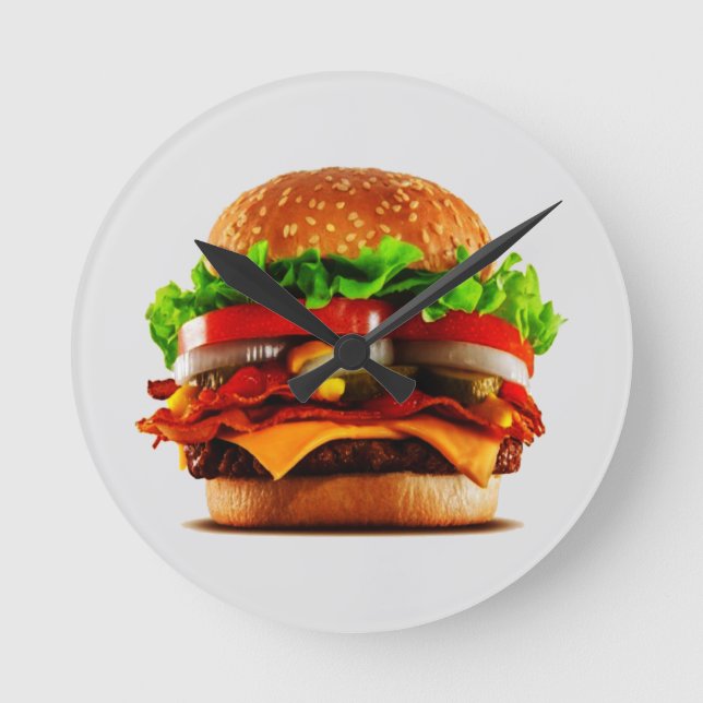 RELOJ REDONDO MEDIANO BURGER MÁS 3 (Anverso)