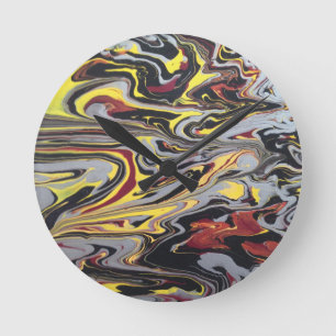 Reloj Redondo Mediano Burgundy Chrome