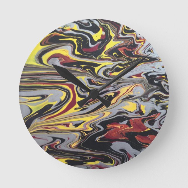 Reloj Redondo Mediano Burgundy Chrome (Anverso)