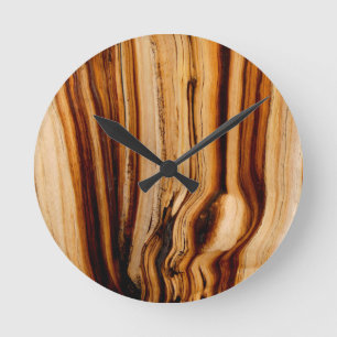 Reloj Redondo Mediano Burned Bristlecone Pine Tree Trunk Texture