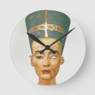 Reloj Redondo Mediano Busto de la reina Nefertiti, vista delantera, del