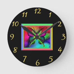 Reloj Redondo Mediano Butterfly