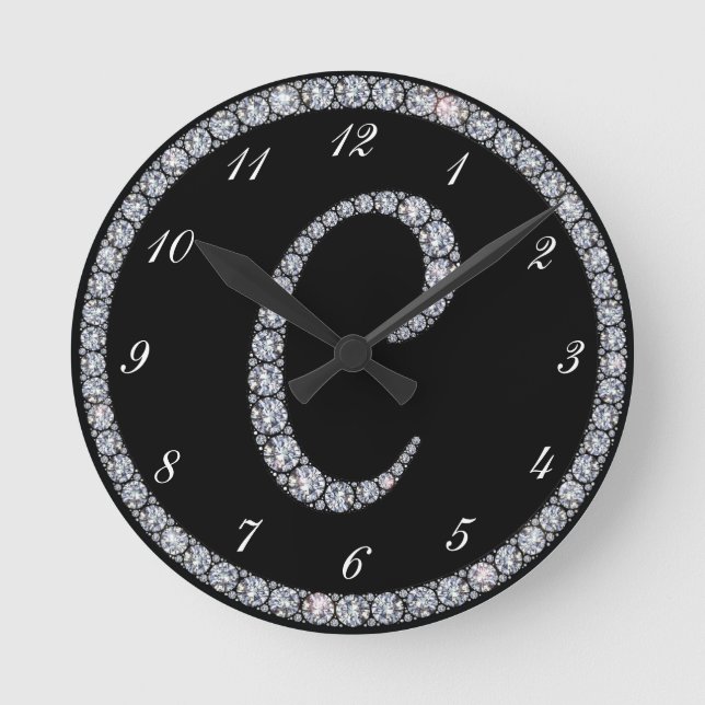 Reloj Redondo Mediano C Monogram bling ring clock (Anverso)