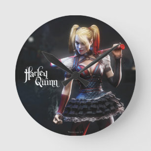 Reloj Redondo Mediano Caballero de Batman Arkham el   Harley Quinn con