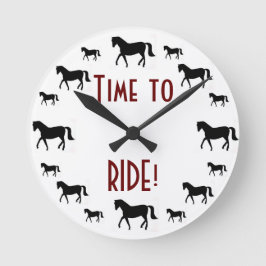Reloj Redondo Mediano Caballo