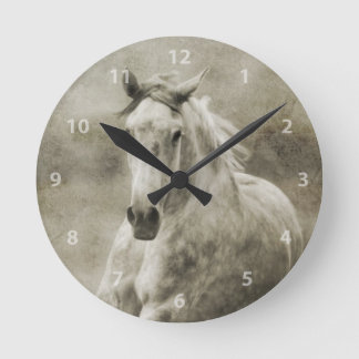 Reloj Redondo Mediano Caballo andaluz galopante ruso