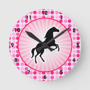 Reloj Redondo Mediano Caballo Cute