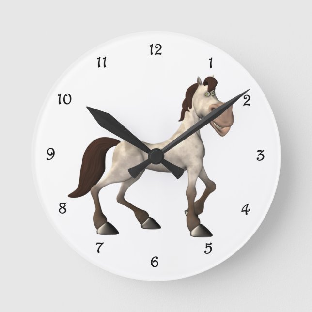 Reloj Redondo Mediano Caballo personalizado (Anverso)