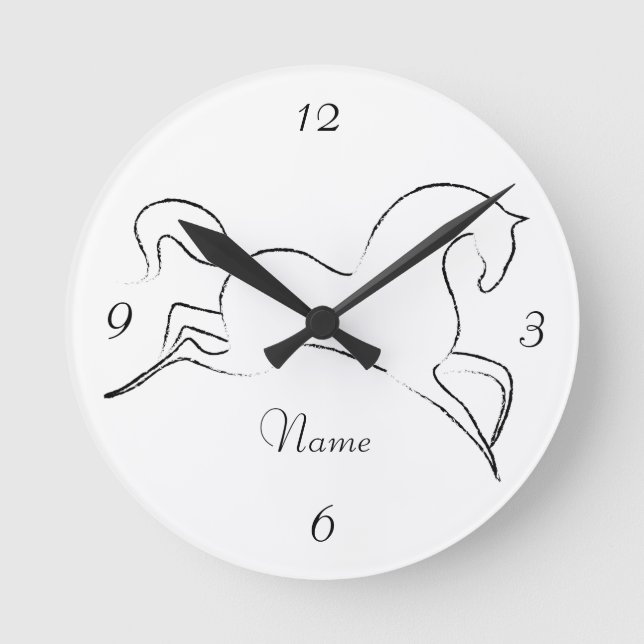 Reloj Redondo Mediano Caballo salvaje Thunder_Cove (Anverso)