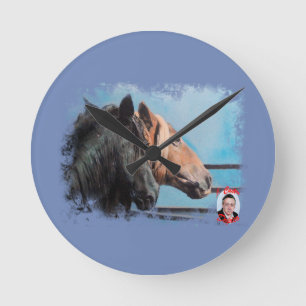 Reloj Redondo Mediano Caballos/Cabalos/Horses