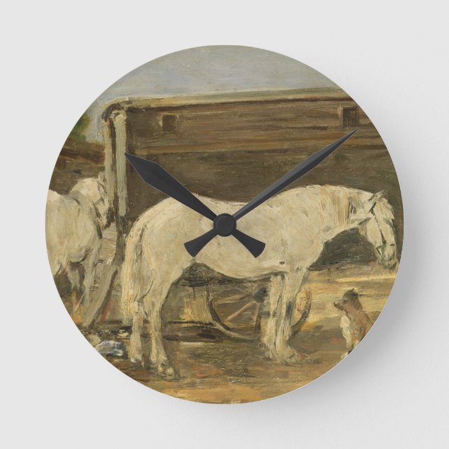 Reloj Redondo Mediano Caballos gitanos, c.1885-90 (aceite en lona) (Anverso)